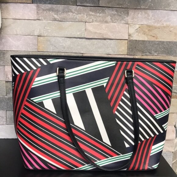 Trina Turk Geo Striped PVC Tote - Picture 10 of 16
